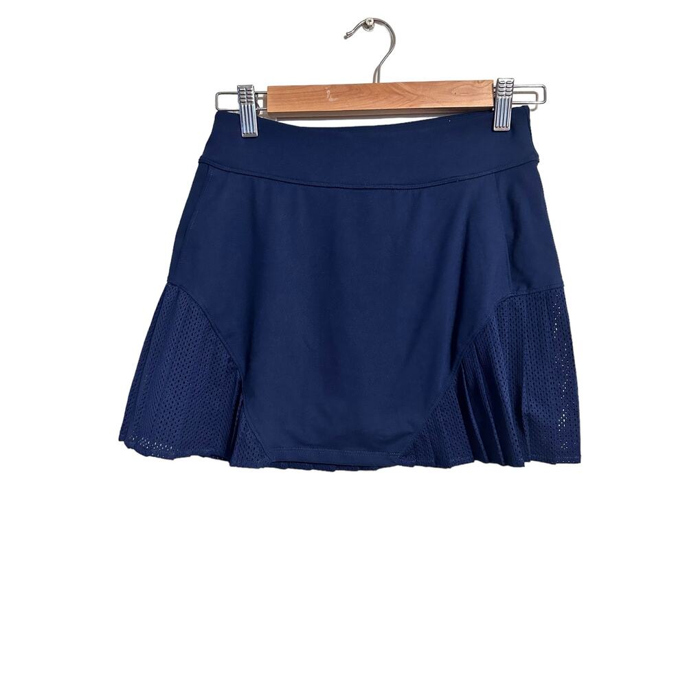 Under Armour Skort Fitted Tennis Golf Pleated Mesh Heat Gear Size XS Navy Blue